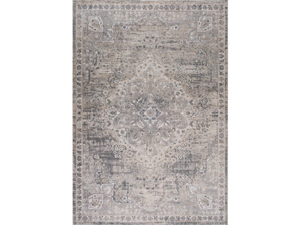 Rio Grey Abstract Swirl Area Rug