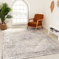 Rio Grey Abstract Swirl Area Rug