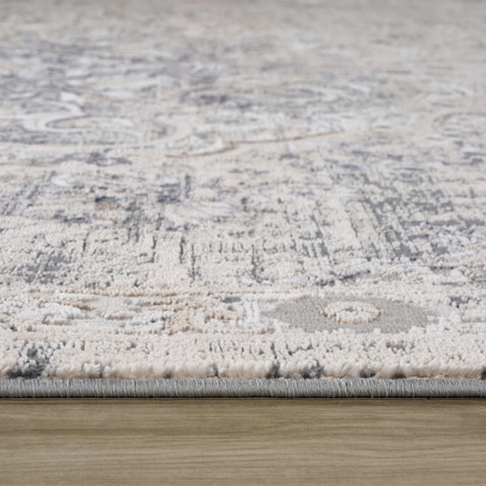 Rio Grey Abstract Swirl Area Rug