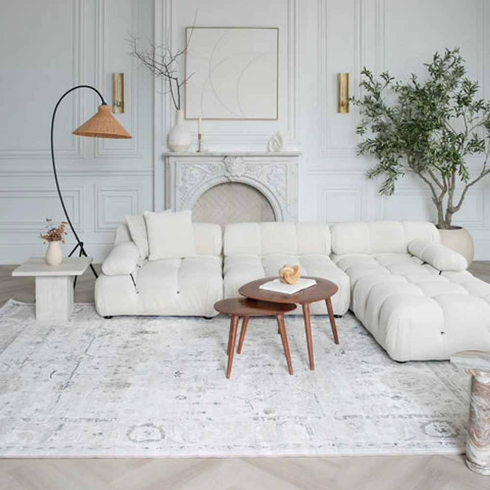 Rio Beige Abstract Lines Area Rug