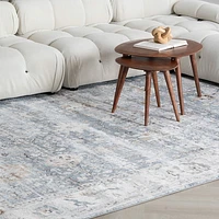 Rio Grey Blue Modern Abstract Area Rug