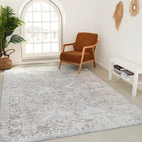 Rio Grey Linear Modern Area Rug