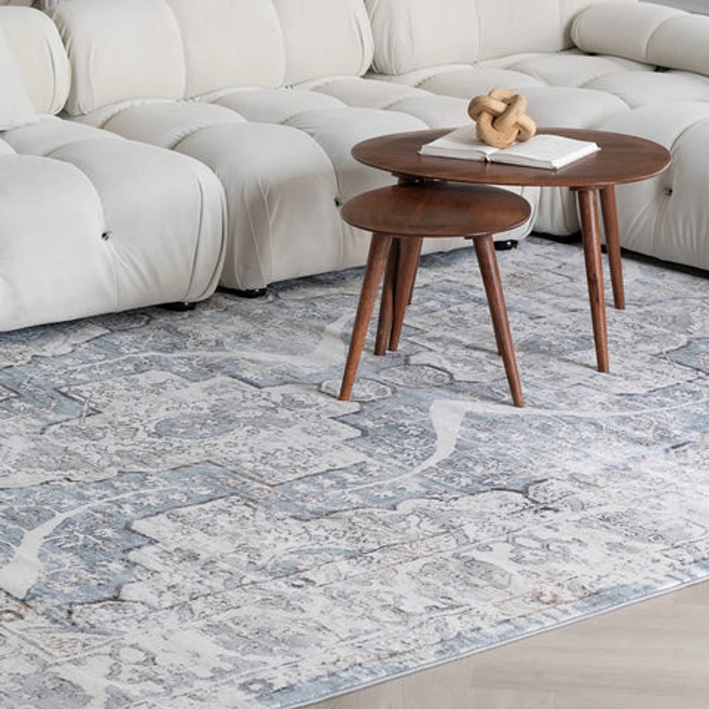 Rio Grey Linear Modern Area Rug