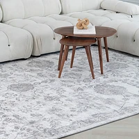 Rio Grey Abstract Waves Area Rug