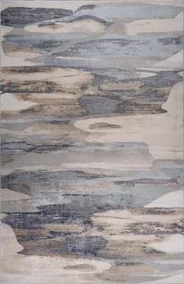 Rio Blue Geometric Modern Area Rug