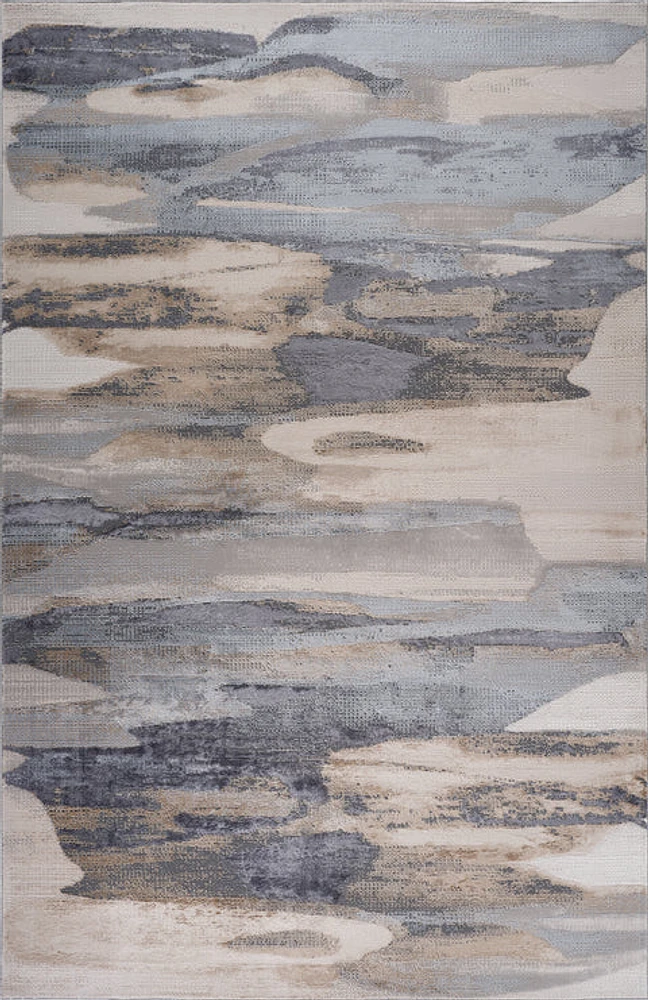 Rio Blue Geometric Modern Area Rug