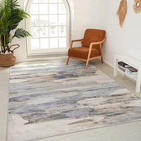 Rio Blue Geometric Modern Area Rug