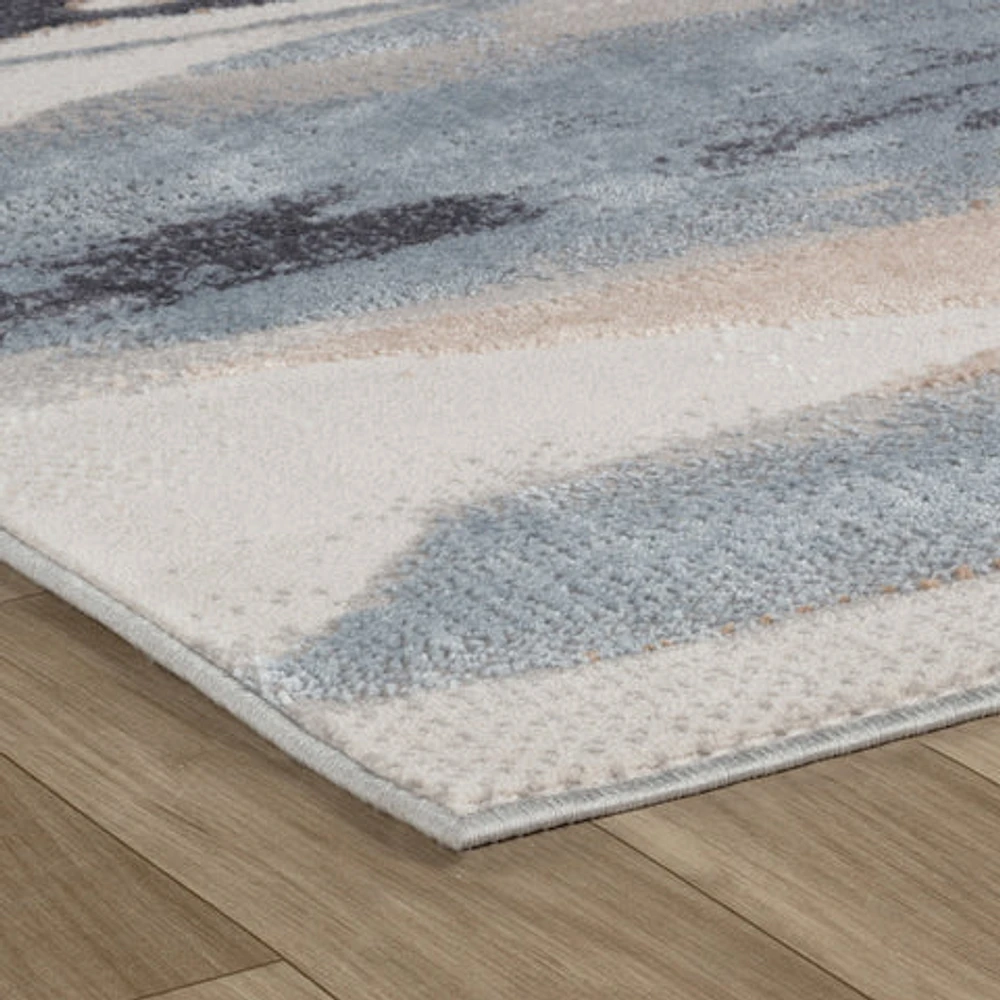 Rio Blue Geometric Modern Area Rug