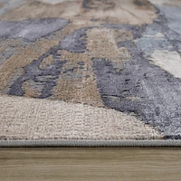 Rio Blue Geometric Modern Area Rug