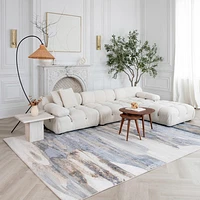 Rio Blue Geometric Modern Area Rug