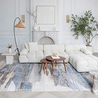 Rio Blue Geometric Modern Area Rug