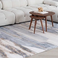 Rio Blue Geometric Modern Area Rug