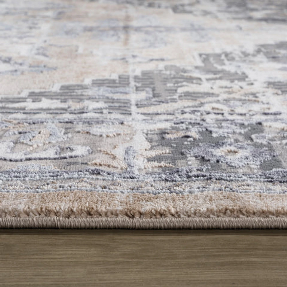 Rio Minimalist Beige Striped Area Rug
