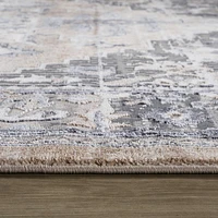 Rio Minimalist Beige Striped Area Rug