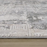 Rio Contemporary Grey Lattice Area Rug