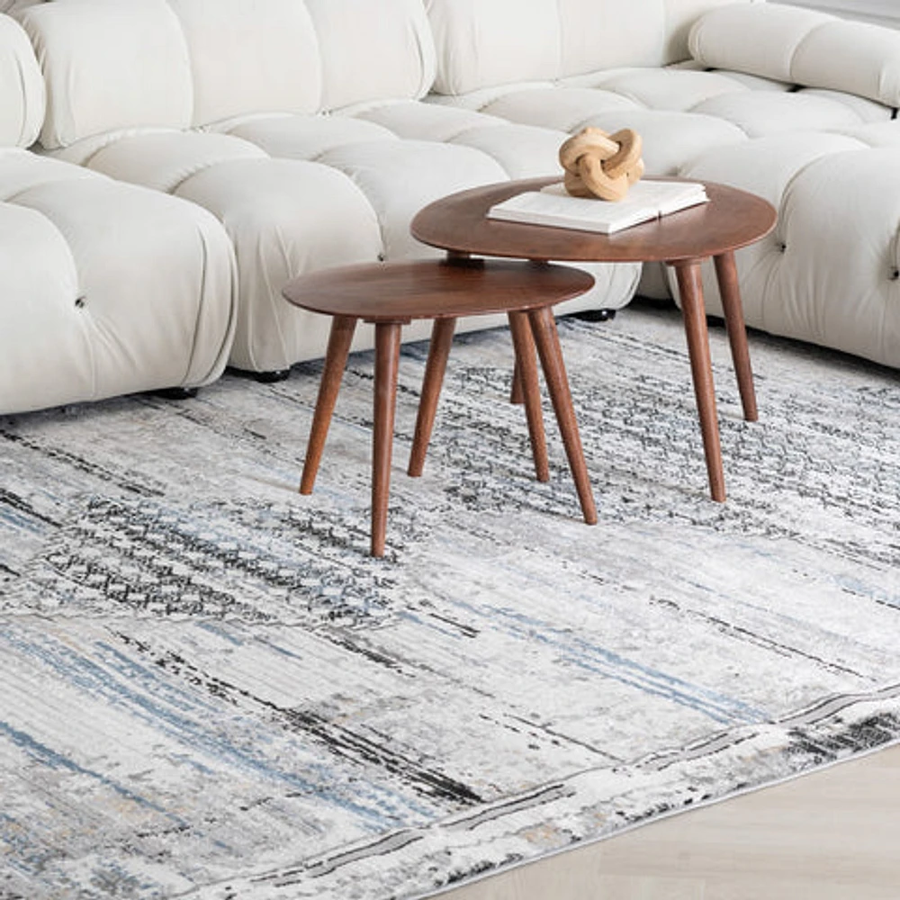 Rio Geometric Grey Modern Area Rug