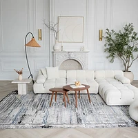 Rio Geometric Grey Modern Area Rug