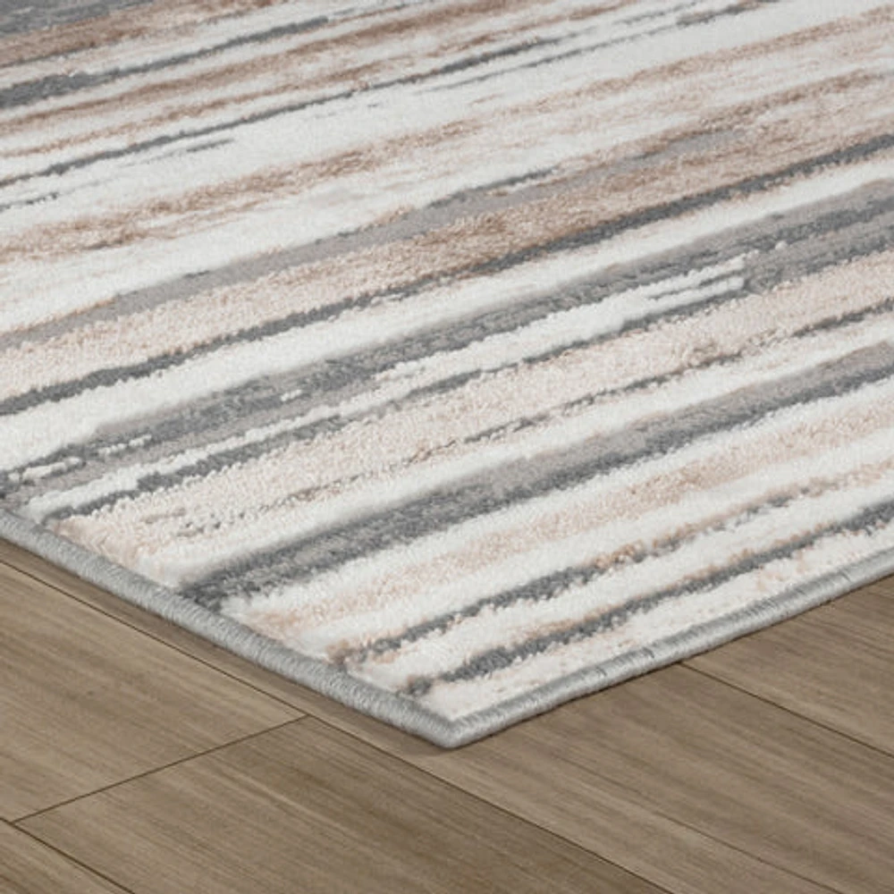 Rio Grey Abstract Lines Area Rug