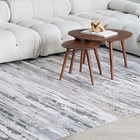 Rio Grey Abstract Lines Area Rug
