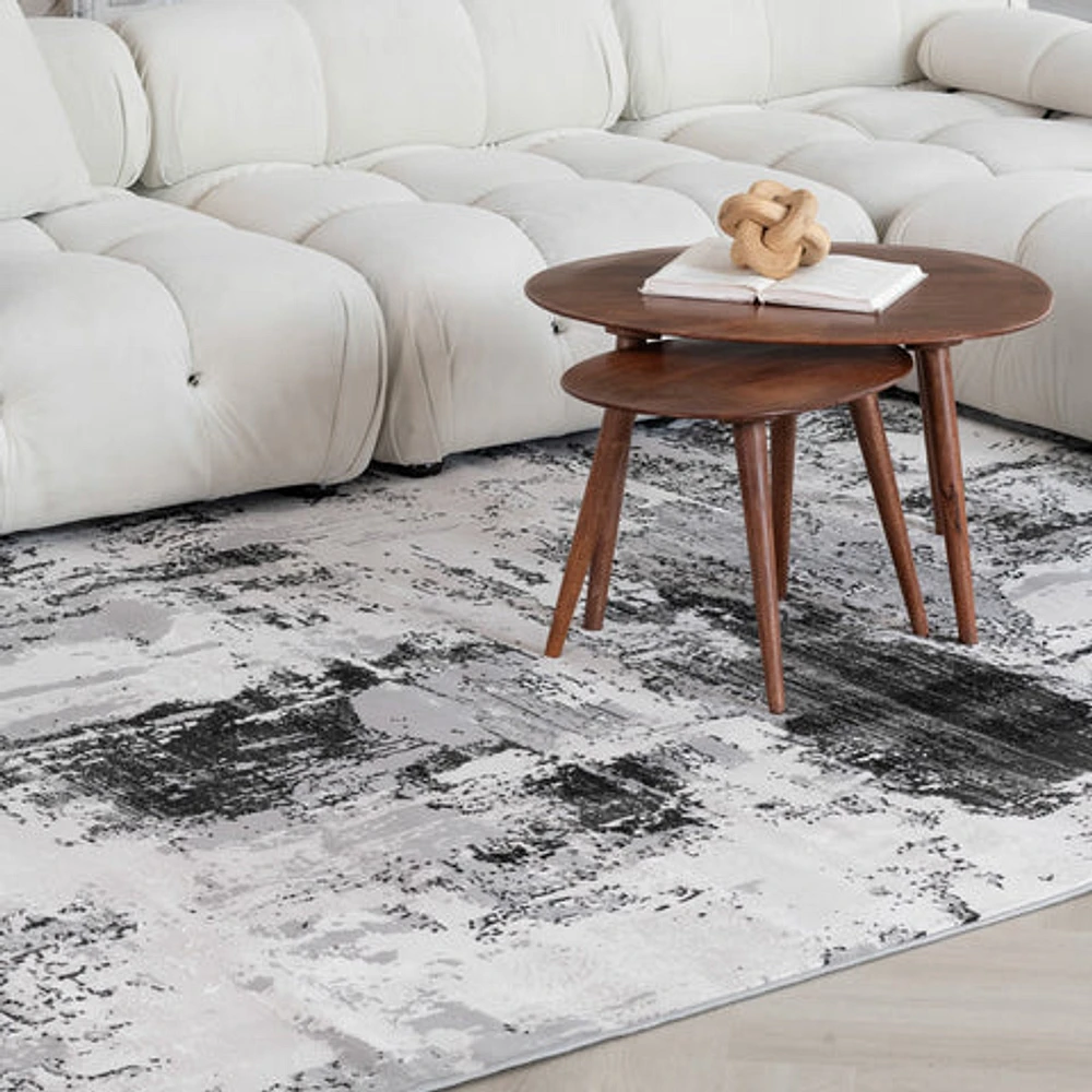 Rio Grey Contemporary Textured Area Rug