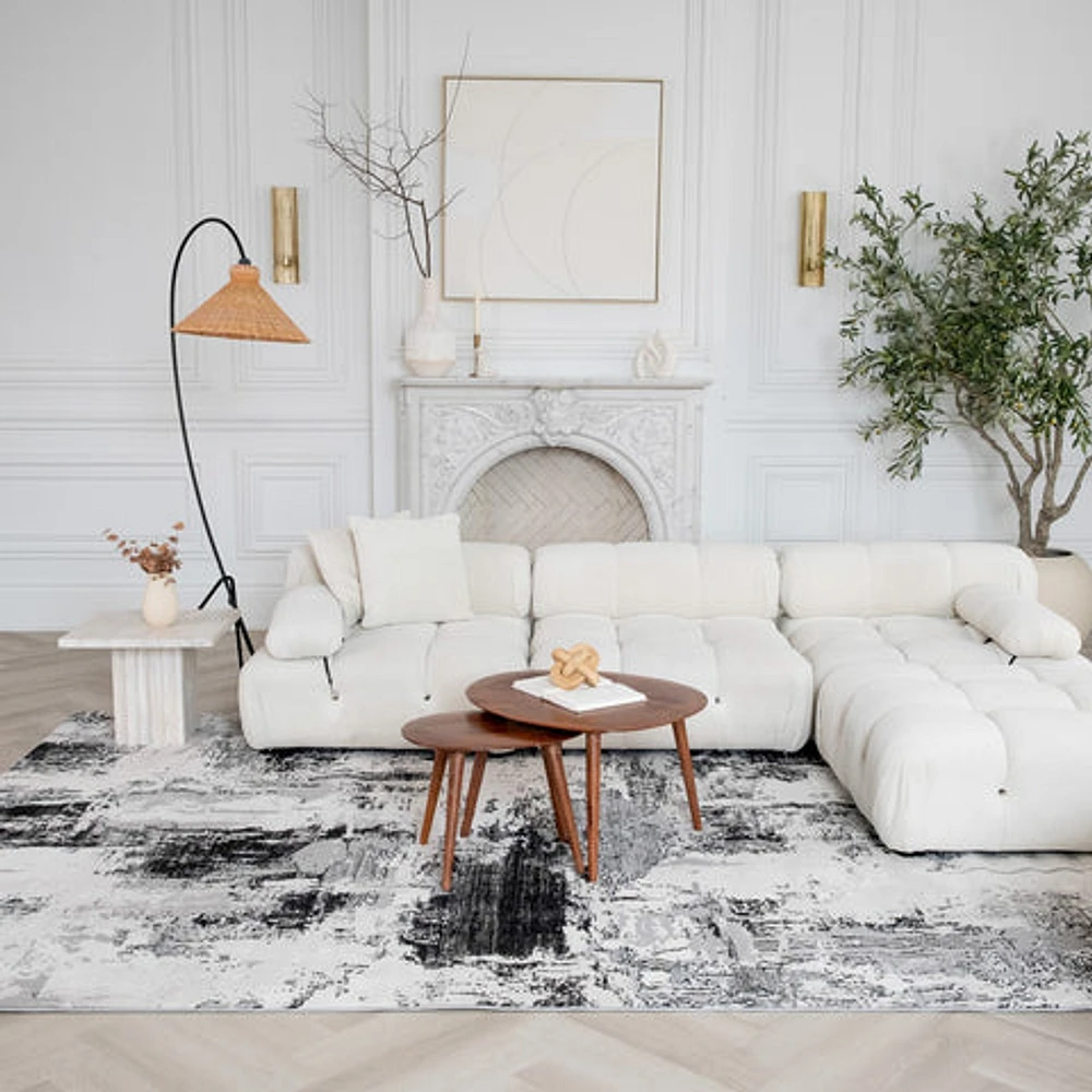 Rio Grey Contemporary Textured Area Rug
