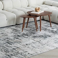 Rio White Modern Abstract Area Rug