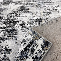 Rio White Modern Abstract Area Rug