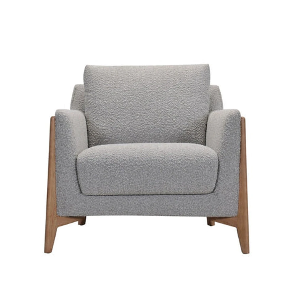 Tashi Boucle Accent Chair - Grey