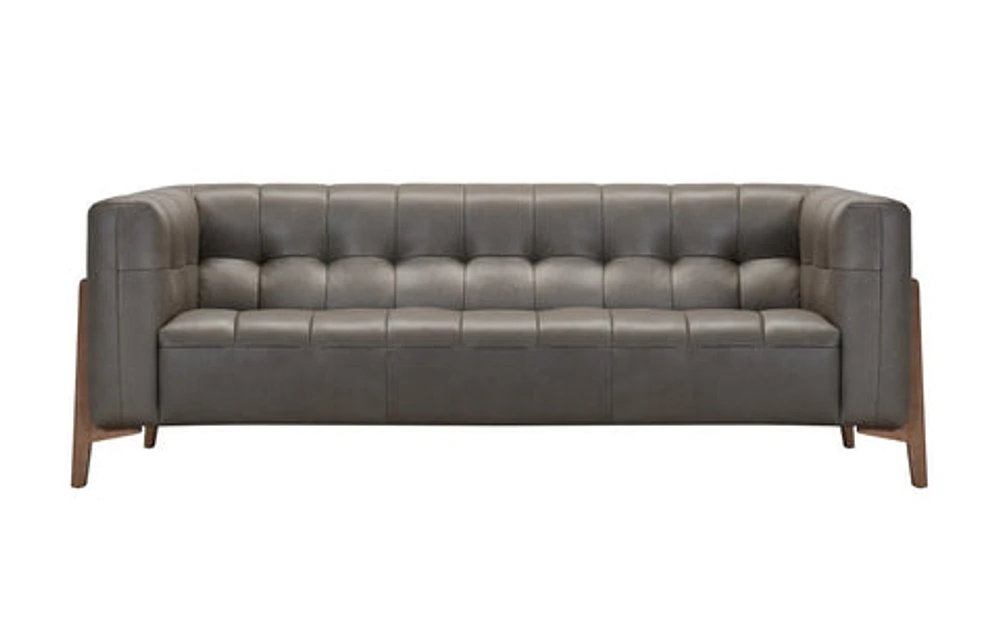 Cascade Leather Sofa - Dark Grey