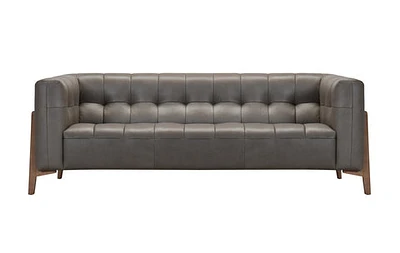 Cascade Leather Sofa - Dark Grey