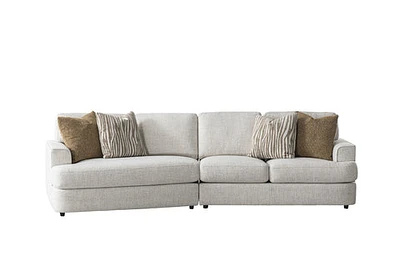 Colette 2 PCs Sectional w/4 Pillows