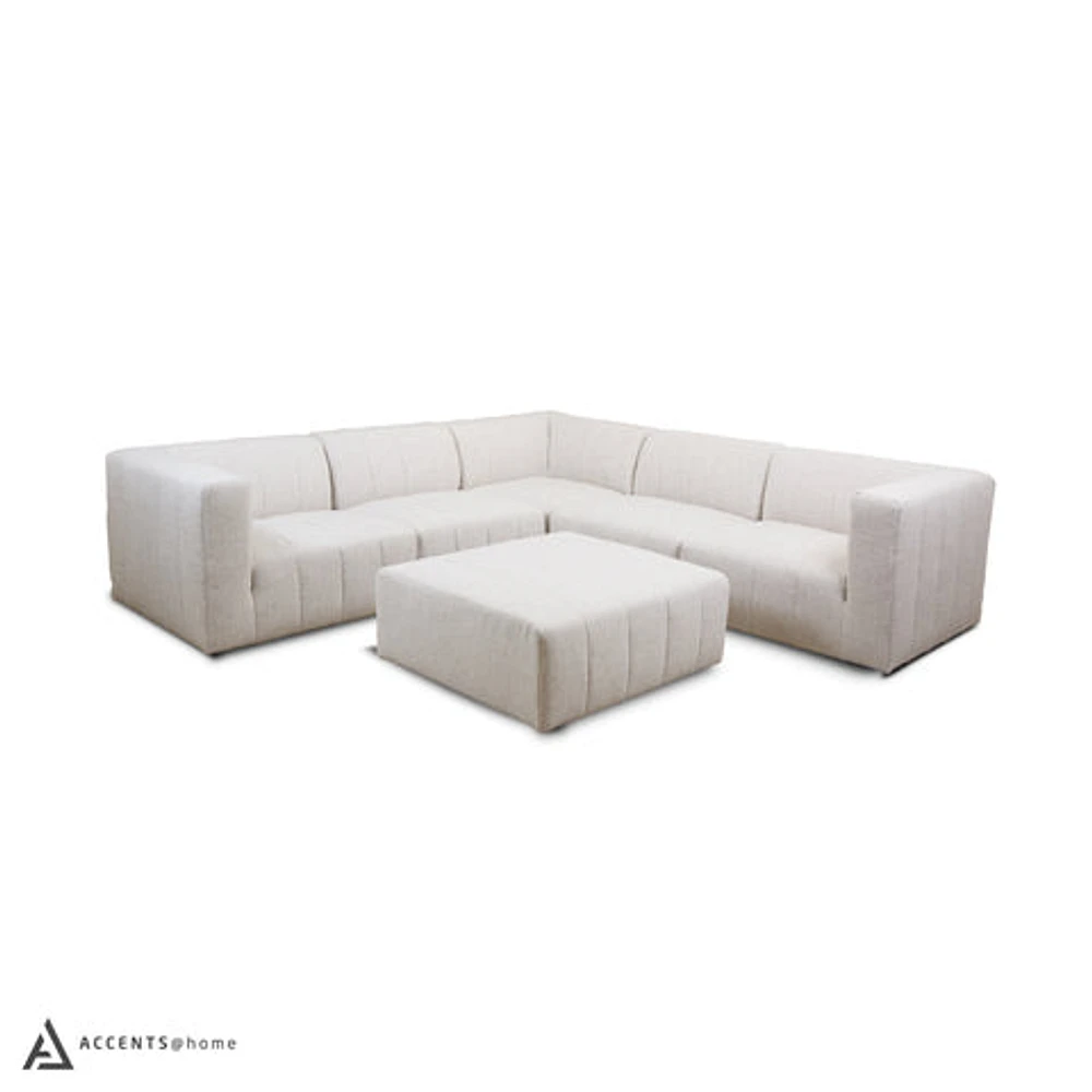 Lauriston Premium Fabric 6 PCs Modular Sectional - Monique Beige