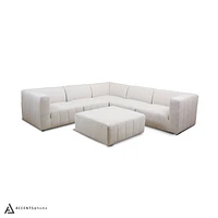 Lauriston Premium Fabric 6 PCs Modular Sectional - Monique Beige