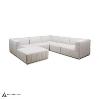 Lauriston Premium Fabric 6 PCs Modular Sectional - Monique Beige