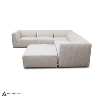 Lauriston Premium Fabric 6 PCs Modular Sectional - Monique Beige