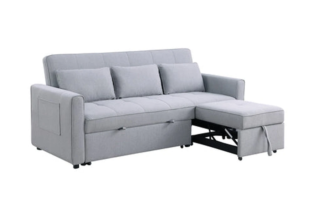 Skylar Sofa Sectional Sleeper- Grey