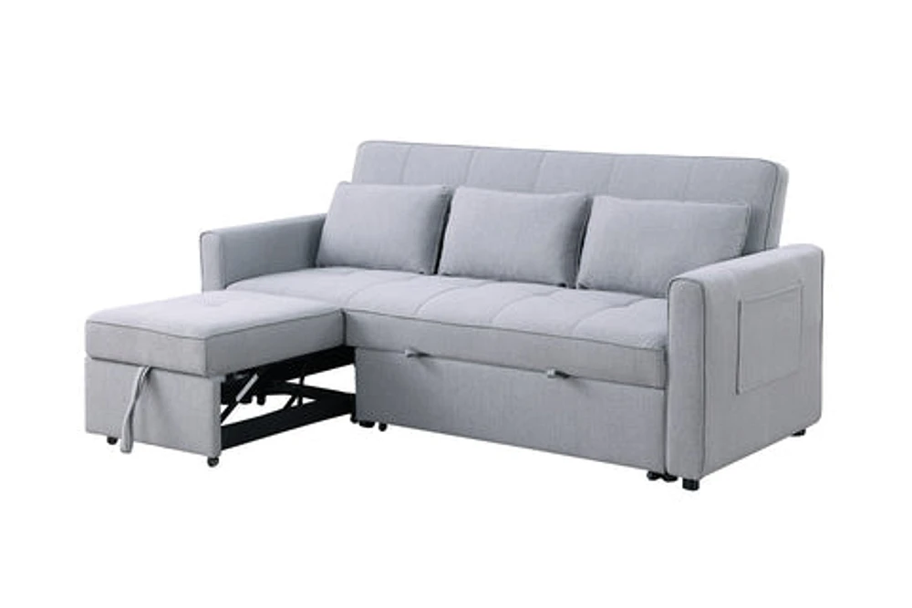 Skylar Sofa Sectional Sleeper- Grey