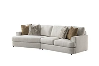 Colette 2 PCs Sectional w/4 Pillows