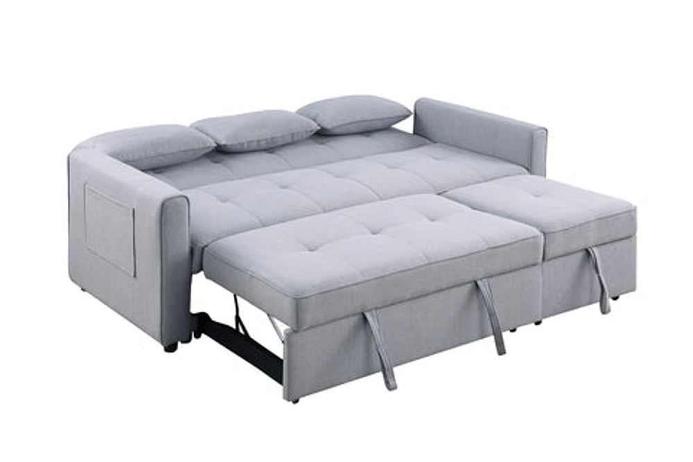 Skylar Sofa Sectional Sleeper- Grey