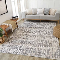 Siena Grey Abstract Lines Area Rug
