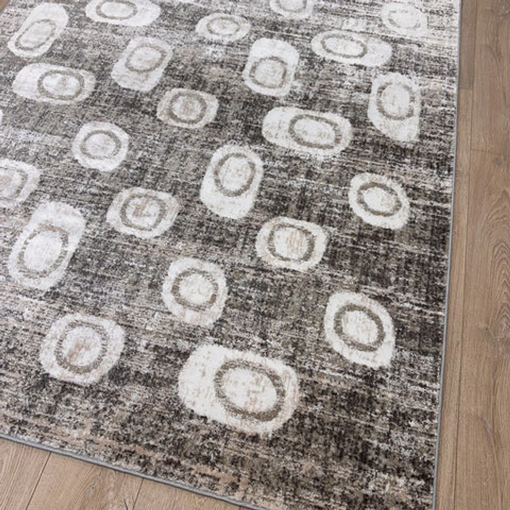 Siena Textured Grey Modern Area Rug