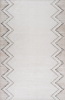 Siena Minimalist White Textured Area Rug