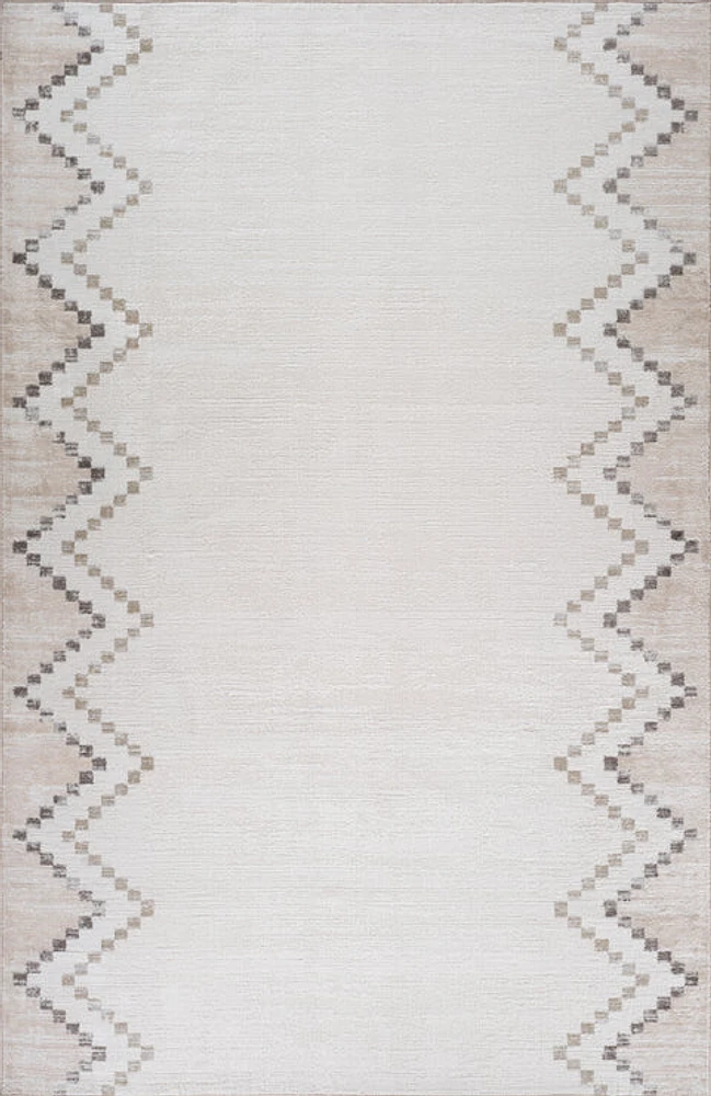 Siena Minimalist White Textured Area Rug