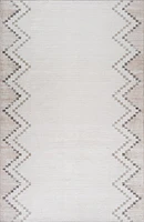 Siena Minimalist White Textured Area Rug