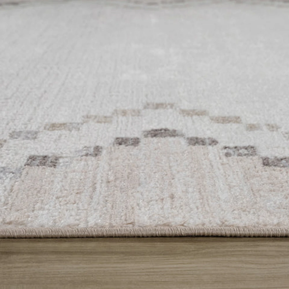 Siena Minimalist White Textured Area Rug