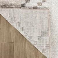 Siena Minimalist White Textured Area Rug