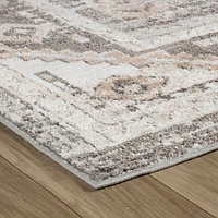 Siena White Contemporary Patterned Area Rug