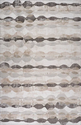 Siena White Geometric Modern Area Rug