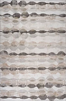 Siena White Geometric Modern Area Rug