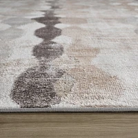 Siena White Geometric Modern Area Rug